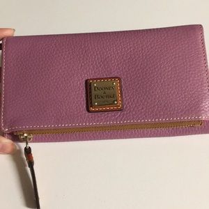 Dooney & Bourke Purple Pebble Foldover
